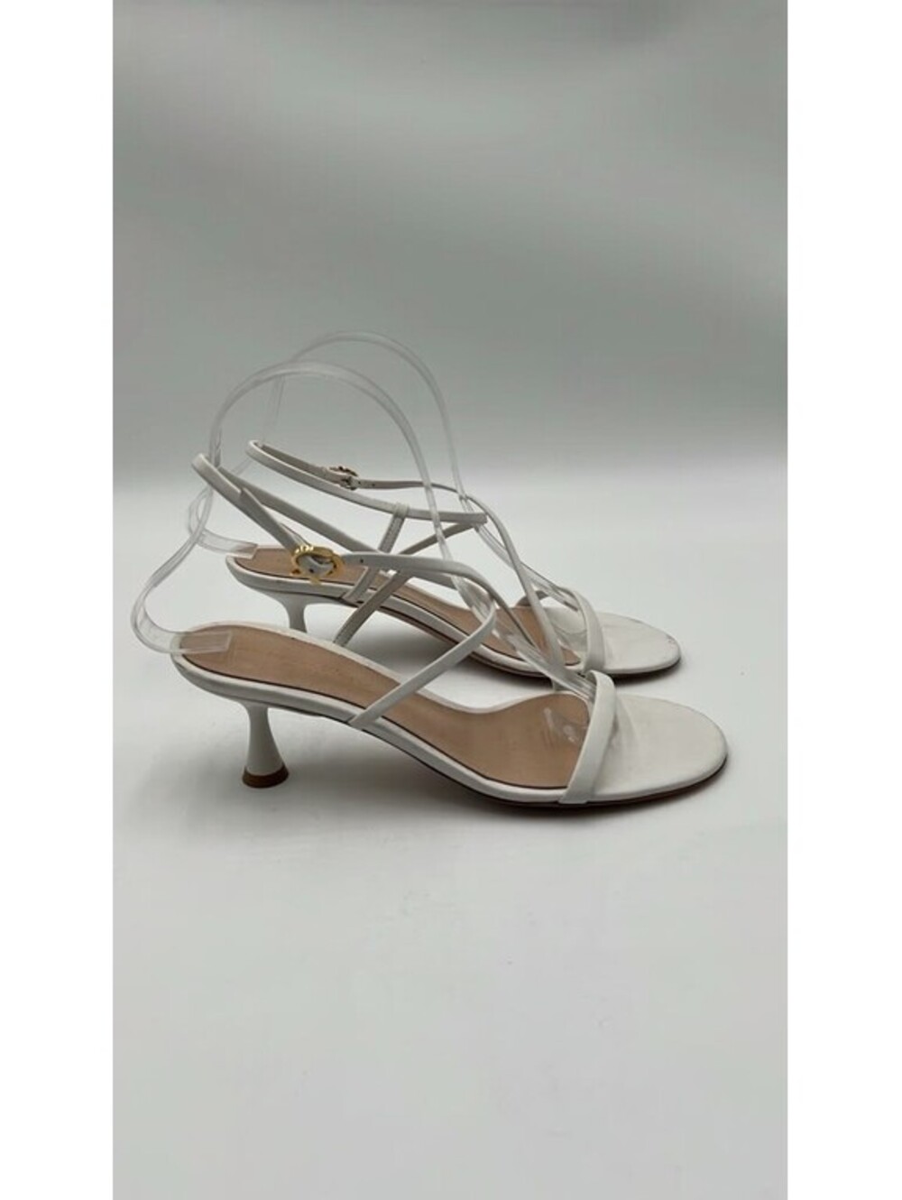 Women’s Gianvito Rossi Strappy Calf Black Leather Sandals Size 37